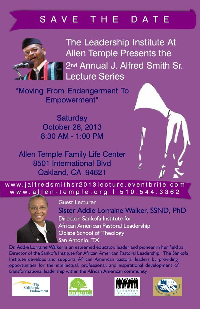 2nd Annual J. Alfred Smith, Sr. Lecture Series