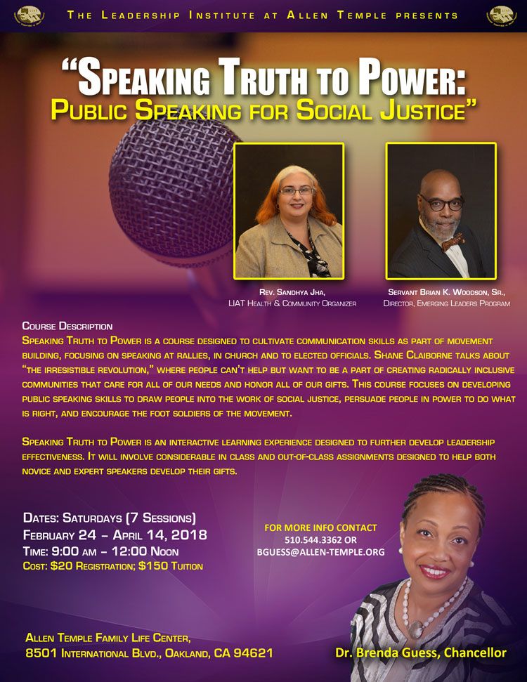 Public Speaking for Social Justice